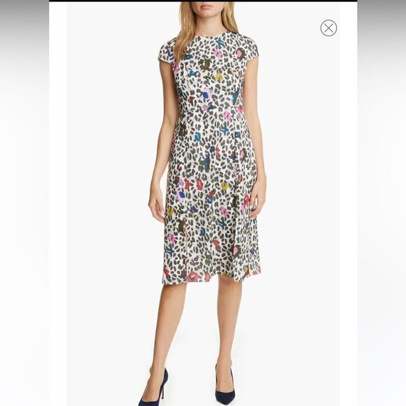 NWT Ted Baker London Stelaar Wilderness MIDI Dress Ted Size 1/ US XS - Picture 3 of 16